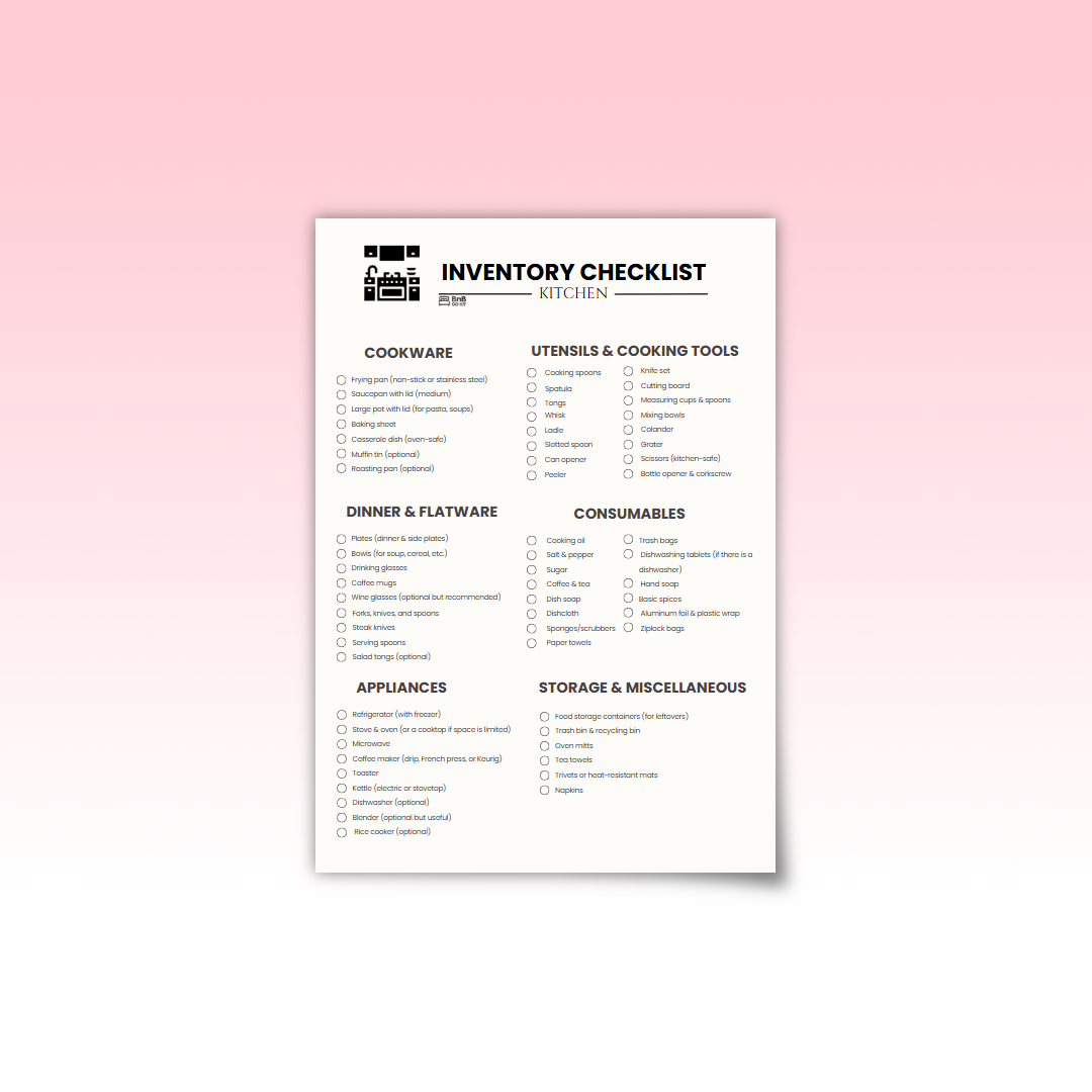 Inventory Checklist
